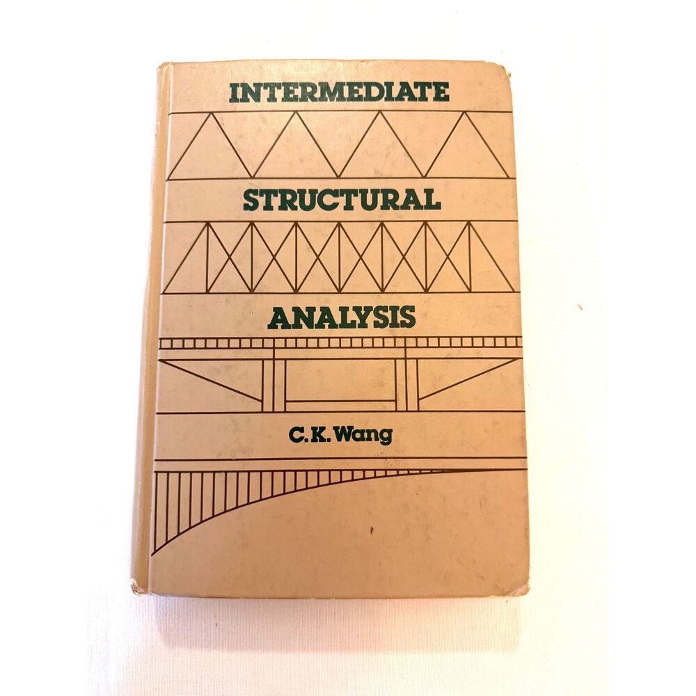 Vintage Intermediate Structural Analysis Wang McGraw-Hill 1983 HC